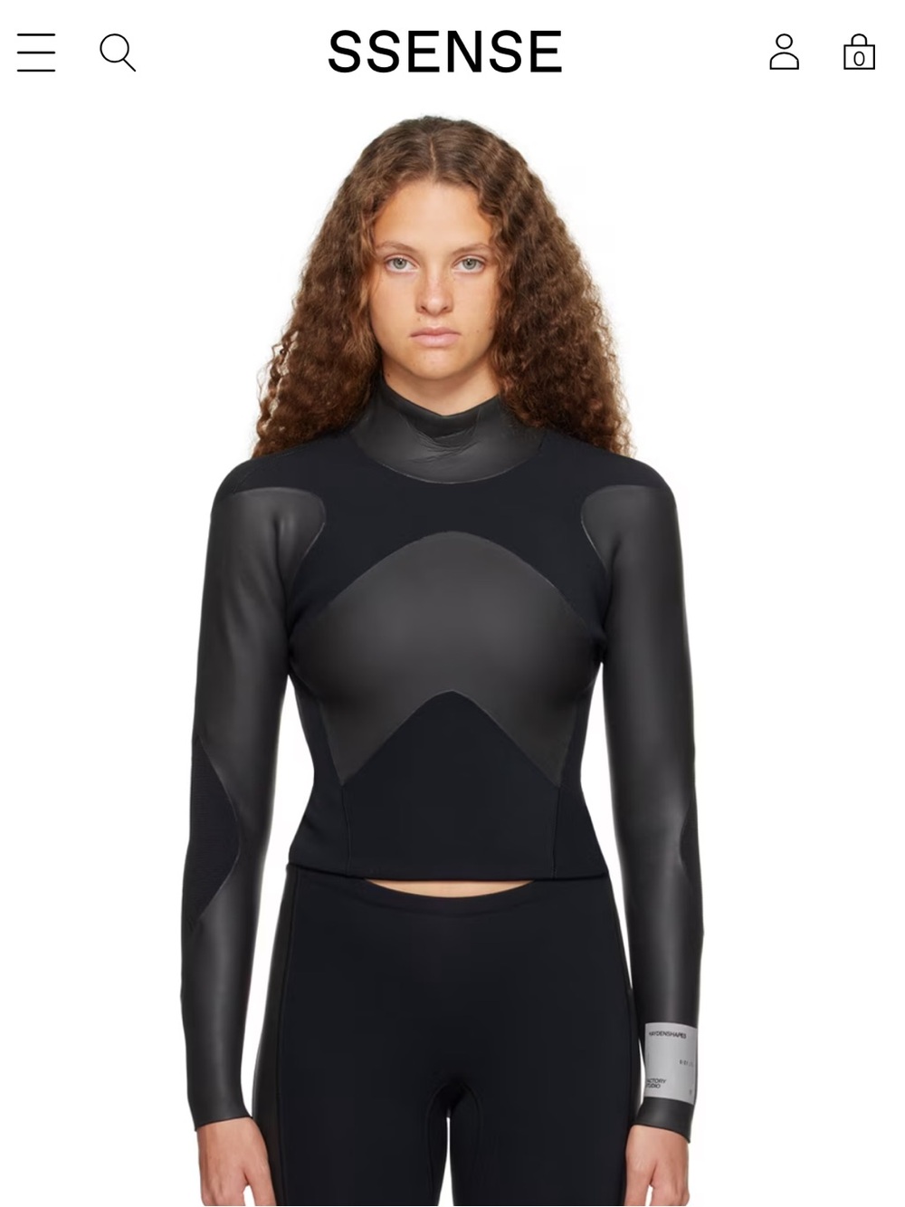 Black Long-Sleeve Neoprene Top. Hayden shapes by Dion Lee. Yamamoto neoprene.